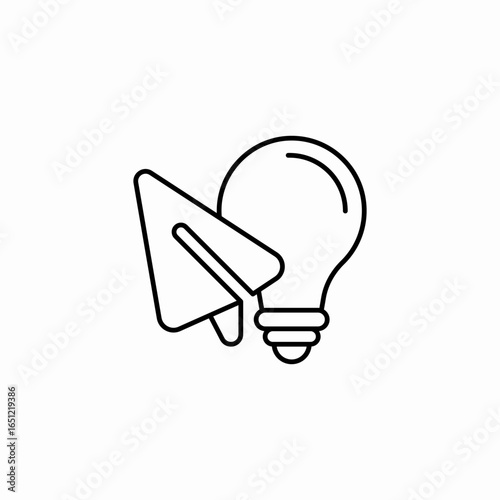 startup idea launch icon sign vector