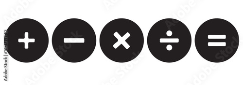 vector illustration of math calculation icon set