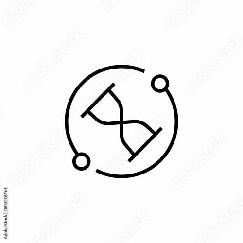 timeless circular process icon sign vector