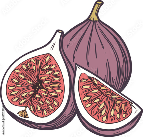 figs isolated on white background