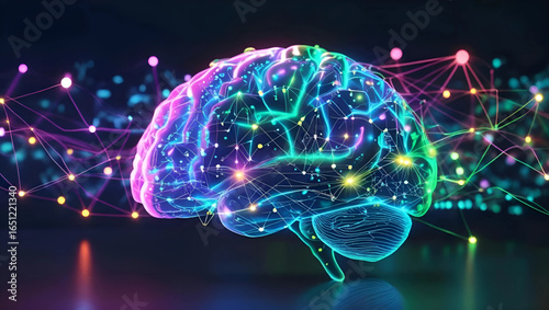 Illuminating the Intellect: A vibrant and intricate depiction of the human brain, pulsating with interconnected light pathways, showcasing the intricate complexity and boundless potential of the mind.