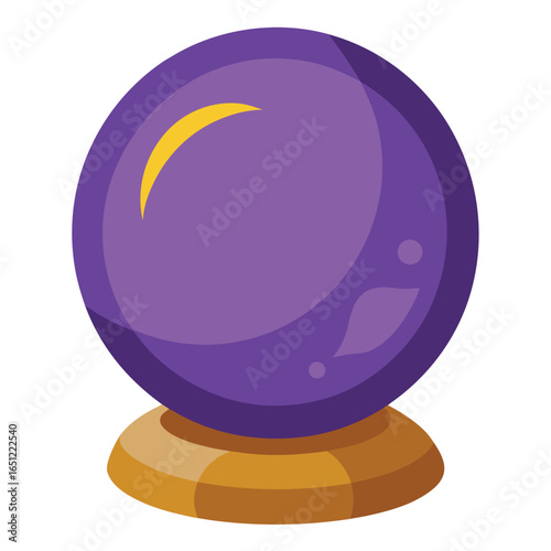 Mystical halloween crystal ball with decorative stand