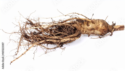 Root of kudzu vine,puerarin Isolated on a white background
