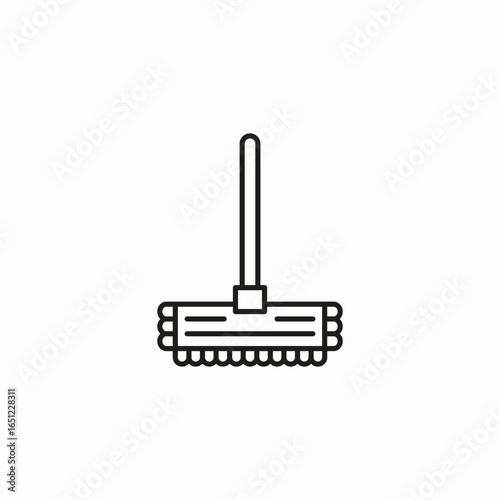 floor mop icon sign vector