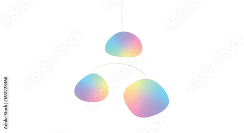 Abstract mobile toy with gradient color