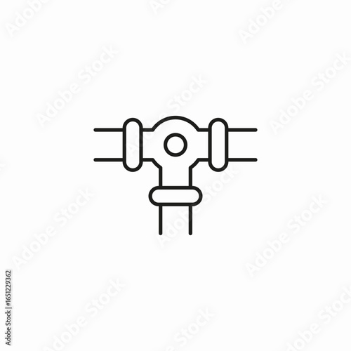 pipe fitting plumbing icon sign vector