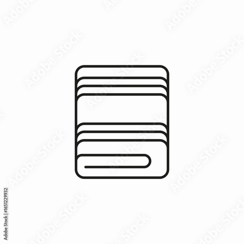 stacked folded towels icon sign vector