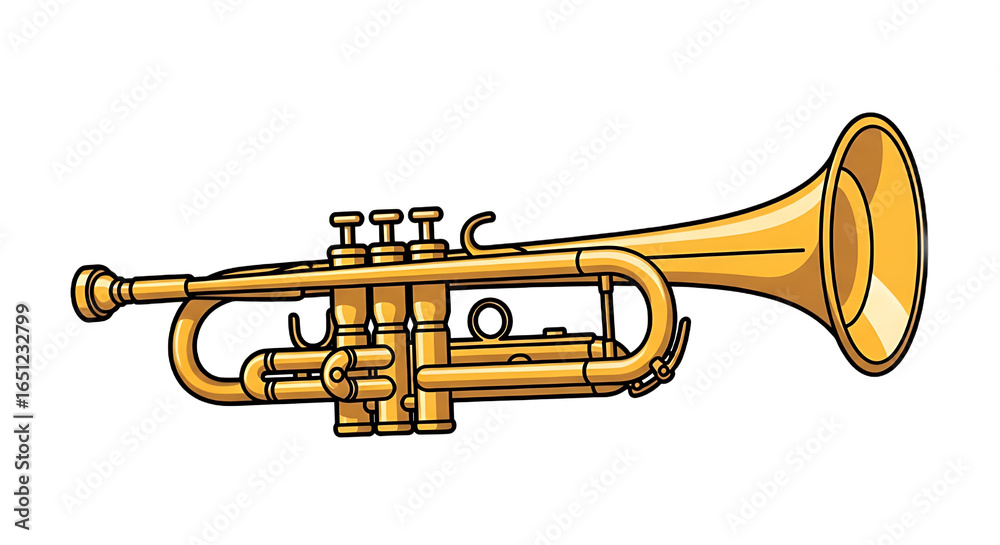 Obraz premium A trumpet for playing jazz music