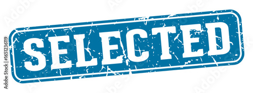 selected rectangular sign. selected stamp