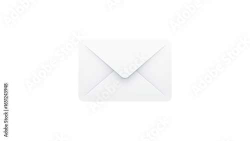 Minimalist sealed white envelope icon