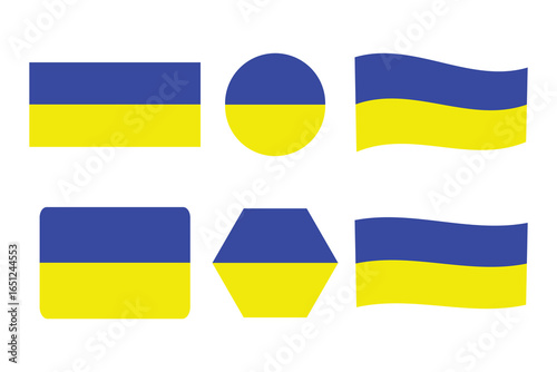 Flag of Ukraine. Ukraine national flag set . vector illustration. business education
