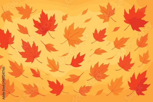 Autumn leaves cascade vector: stunning fall foliage design for seasonal projects