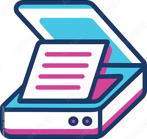 Stylized scanner vector design | modern tech icon for digital art and graphic projects