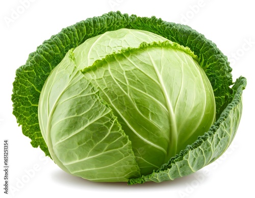 Fresh green savoy cabbage