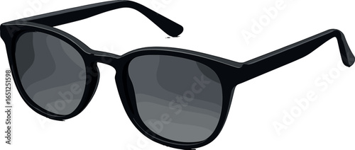 Sleek black sunglasses: stylish eyewear design for modern fashion lovers
