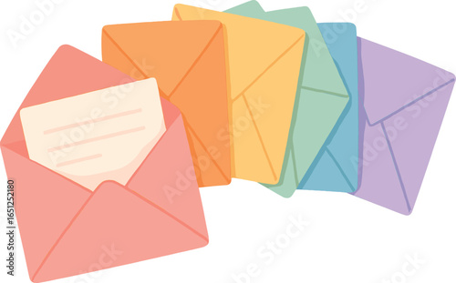 Colorful envelopes design: creative and vibrant envelope patterns for stationery lovers