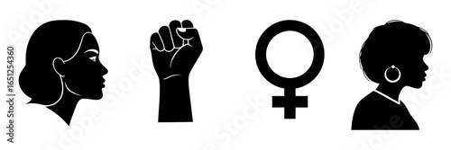 Empowerment, Feminism, Women's Rights Silhouettes
