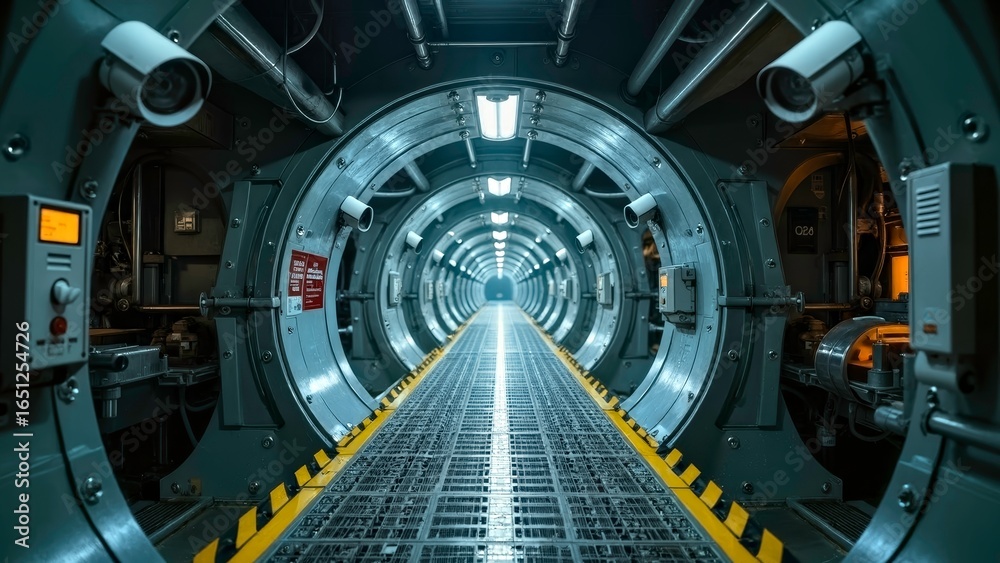 Fototapeta premium Science fiction space scene display