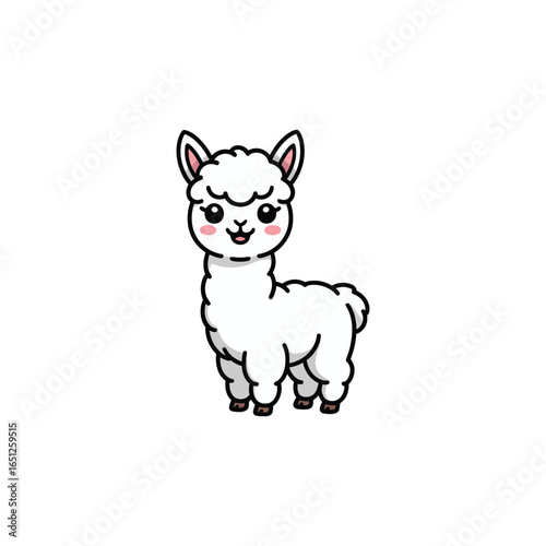 Clip art of cute alpaca