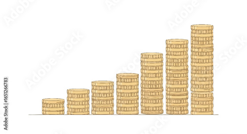 Golden coins representing financial growth and success