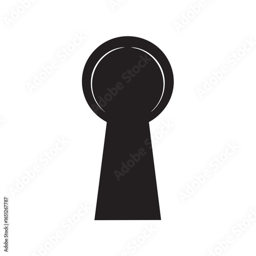 Keyhole vector graphic security access lock unlock privacy entrance secret illustration design concept