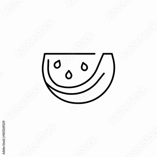 slice of watermelon icon sign vector