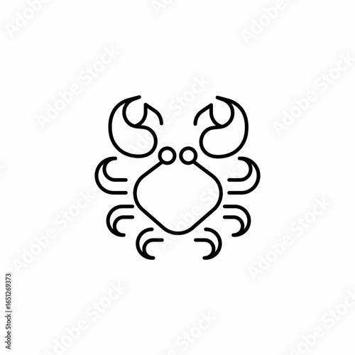 simple crab icon icon sign vector