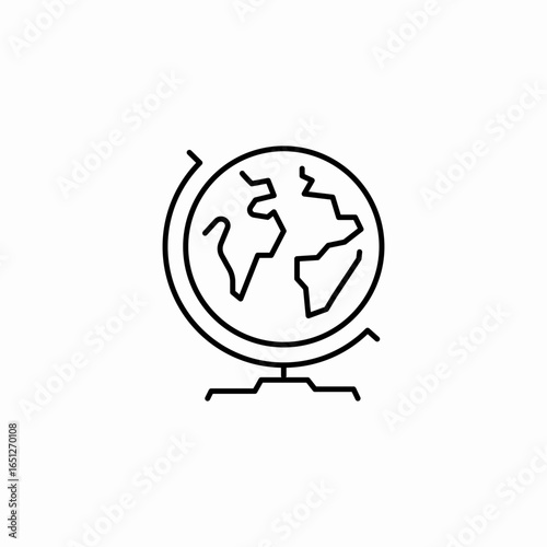 world globe map icon sign vector