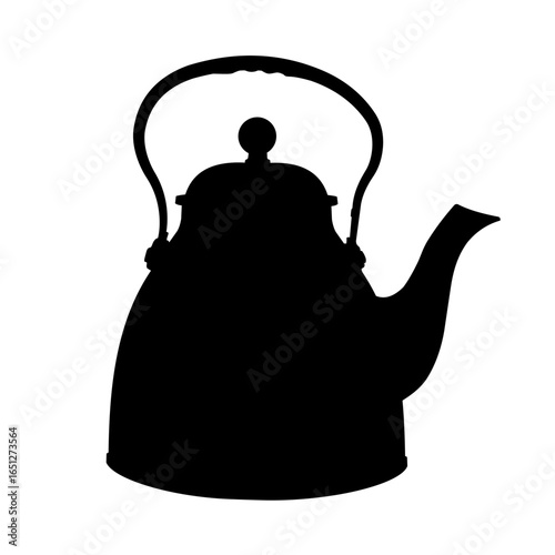 Old fashioned teapot silhouette
