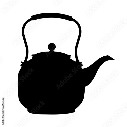 Old fashioned teapot silhouette