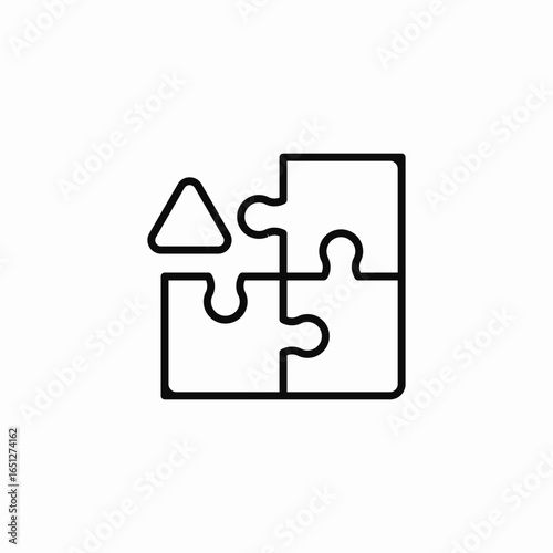puzzle piece idea icon sign vector