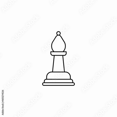 single chess bishop icon sign vector