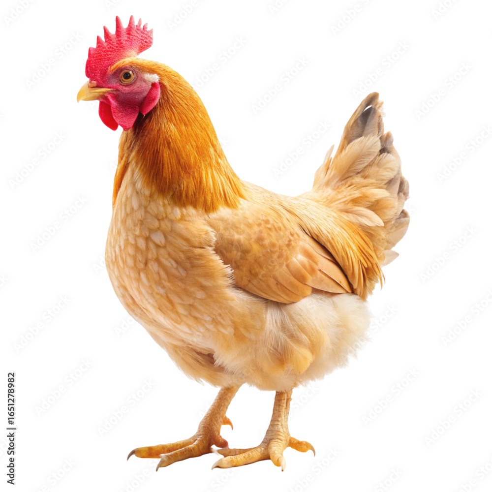 Fototapeta premium chicken on white