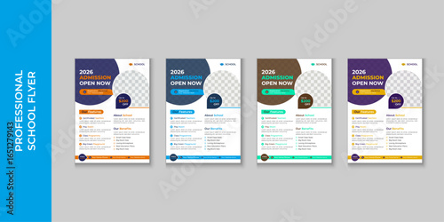 Back to School Flyer Design Professional A4 Education Poster Template for Schools, Colleges, and Learning Centers, Academic Event Admission Promotion Brochure Fully Editable Vector File Clean Layout