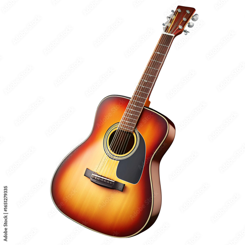 Obraz premium acoustic guitar isolated on white