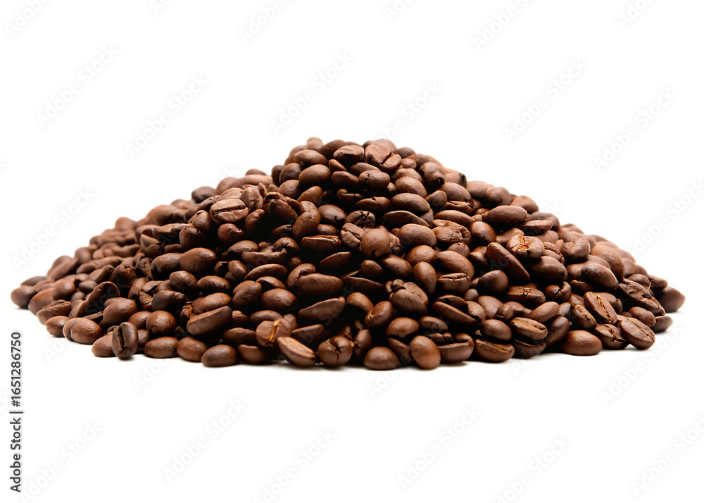 Obraz premium coffee beans isolated on white background PNG ,AI GENERATED
