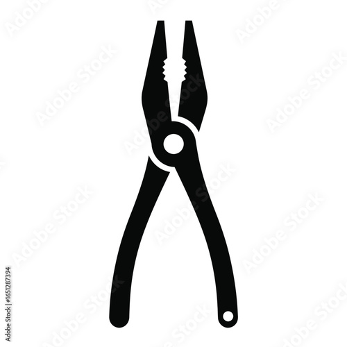 Black pliers tool metal grip