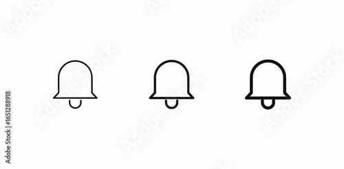 notification bell shape icon sign vector