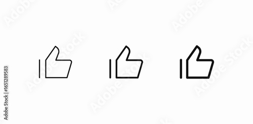 thumb up like gesture icon sign vector