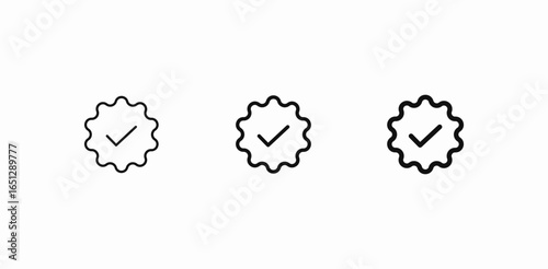 verified badge seal icon sign vector