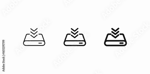 download data harddrive icon sign vector