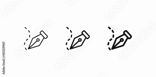 fountain pen icon icon sign vector
