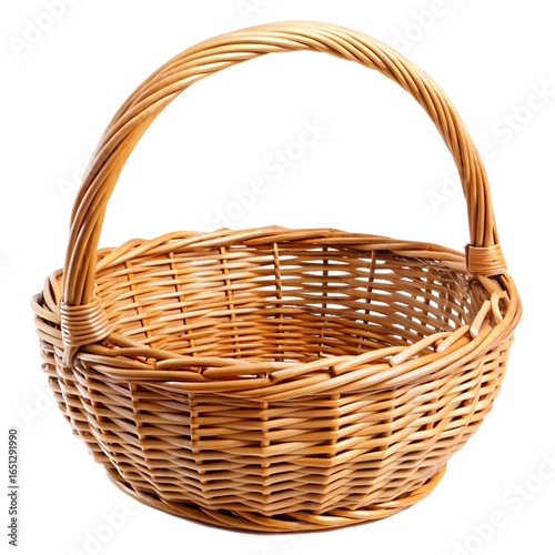 empty basket isolated on white