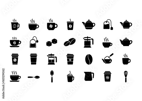 Coffee and Tea Icons Collection