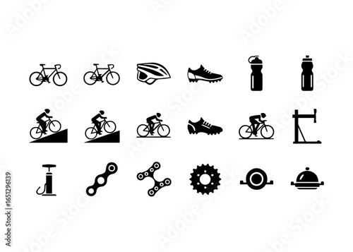 Cycling Icons Collection: Bikes, Gear, and Accessories