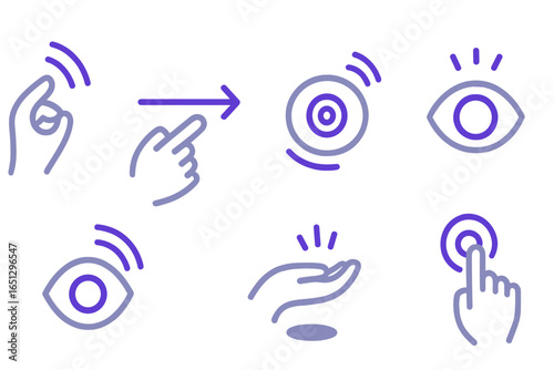 Hand gestures and eye symbols for interactive technology design