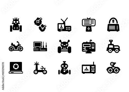 Diverse Robot and Technology Icons Collection