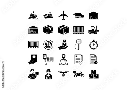 Logistics and Delivery Service Icons Collection