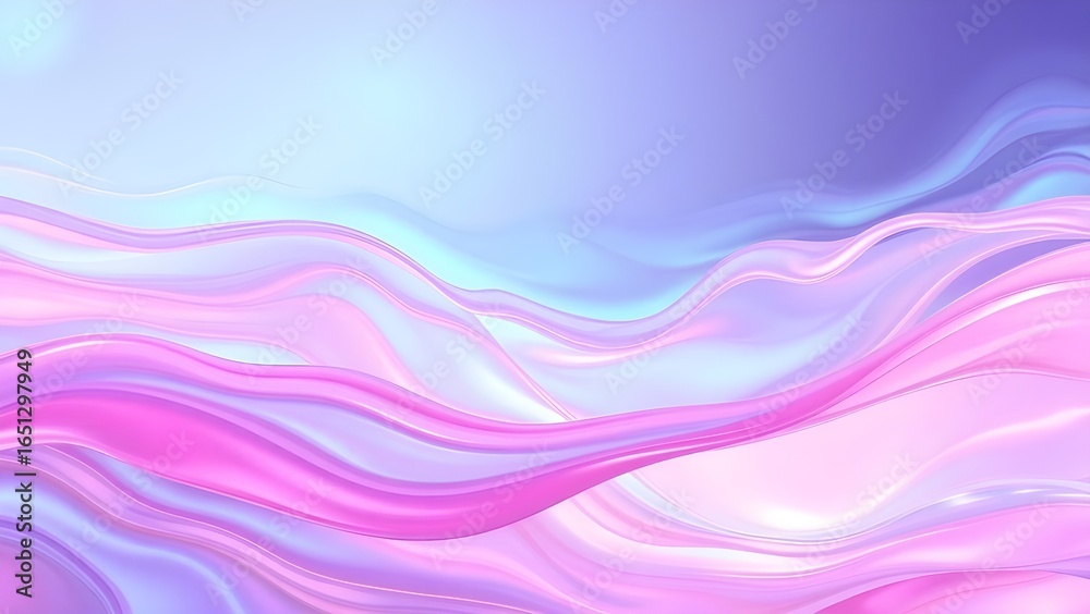 Fototapeta premium abstract liquid light waves, aurora gradient blend, neon + pastel colors, smooth organic curve