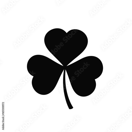 Black shamrock leaf clover plant